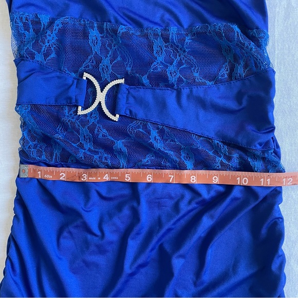 Y2K Single Strap Lace Waist Party Dress Women’s S - Picture 5 of 6